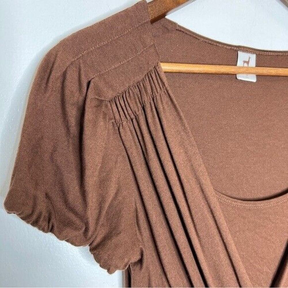 Peruvian Connection Brown Faux Wrap Dress Size Small Women’s